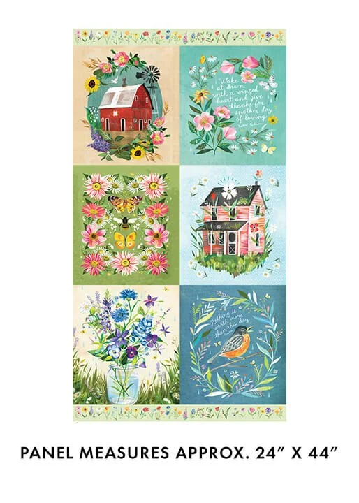 Benartex A Prairie Heart Collection -  Panel (Multi)