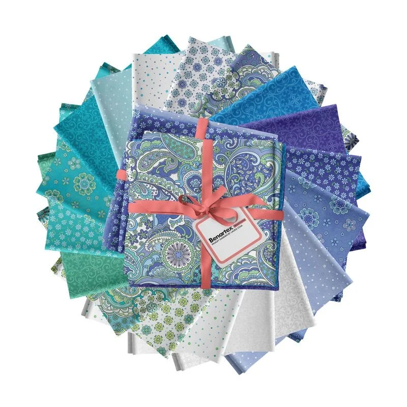 Fat Quarter Bundle - Benartex Paisley Garden Collection (18Pk)
