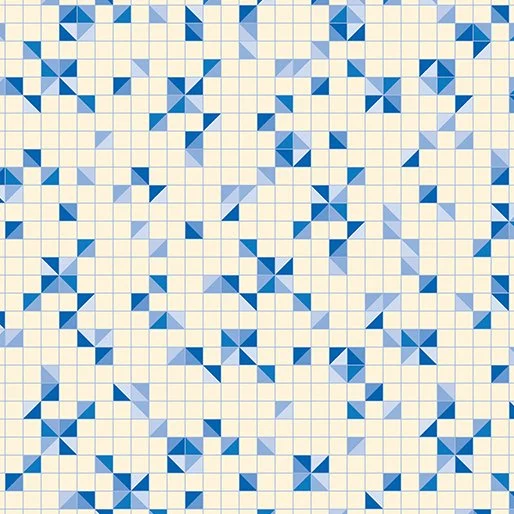 Benartex Moonlight Serenade Collection - Modern Triangles (Sky)