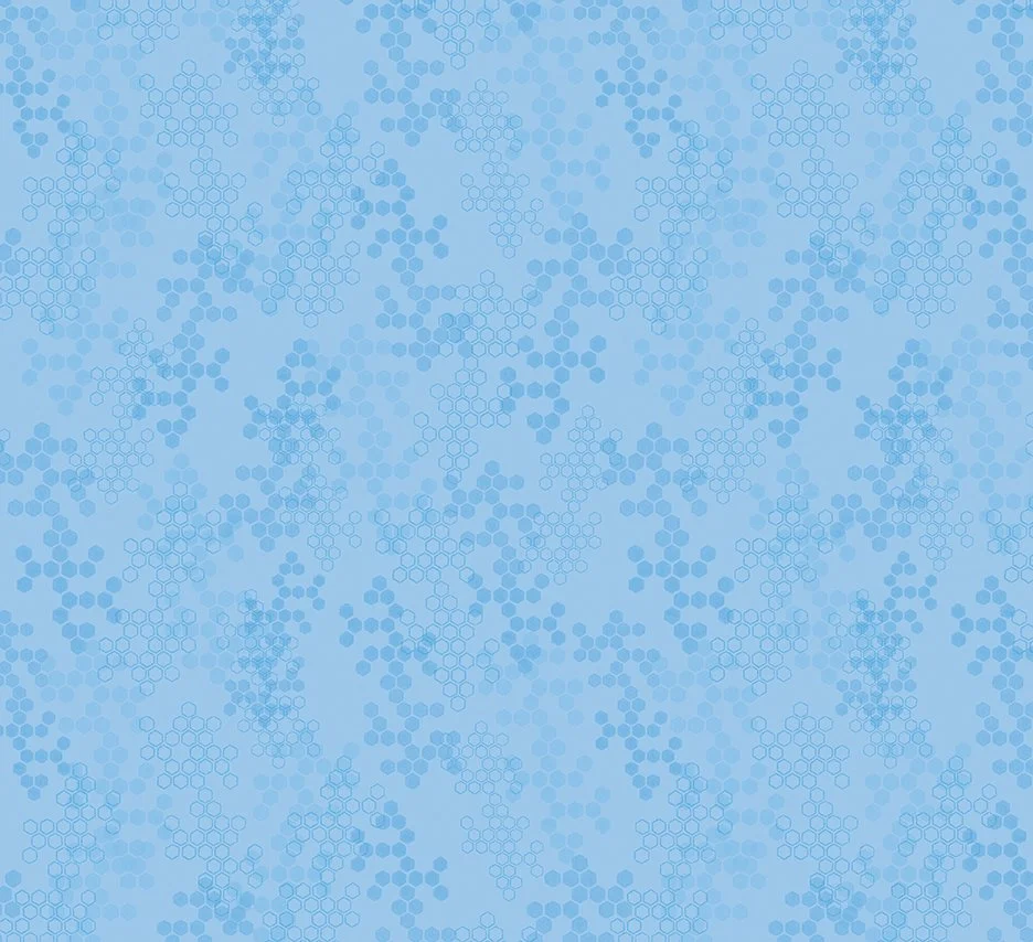 Benartex - Hexagon Tonal Blue (AMOSH 2026)