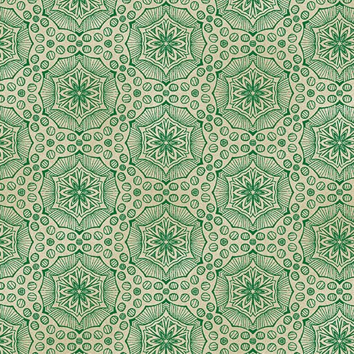 Benartex Ground Works Collection - Bubbalon  (Emerald/Sand)
