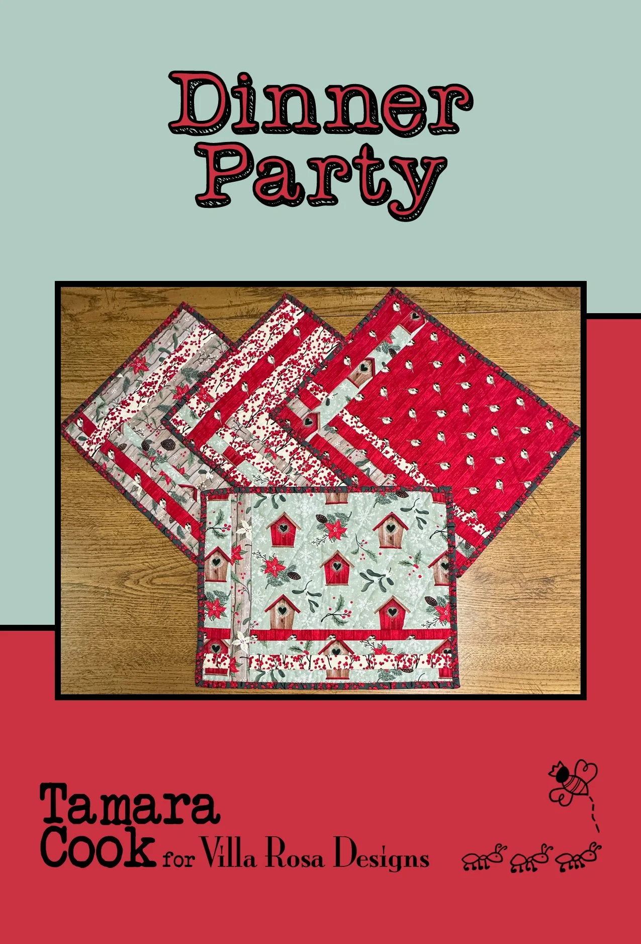 Villa Rosa - "Dinner Party" Snack Mat Pattern Card