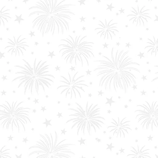 Benartex Liberty Whites Collection - Little Fireworks (White)
