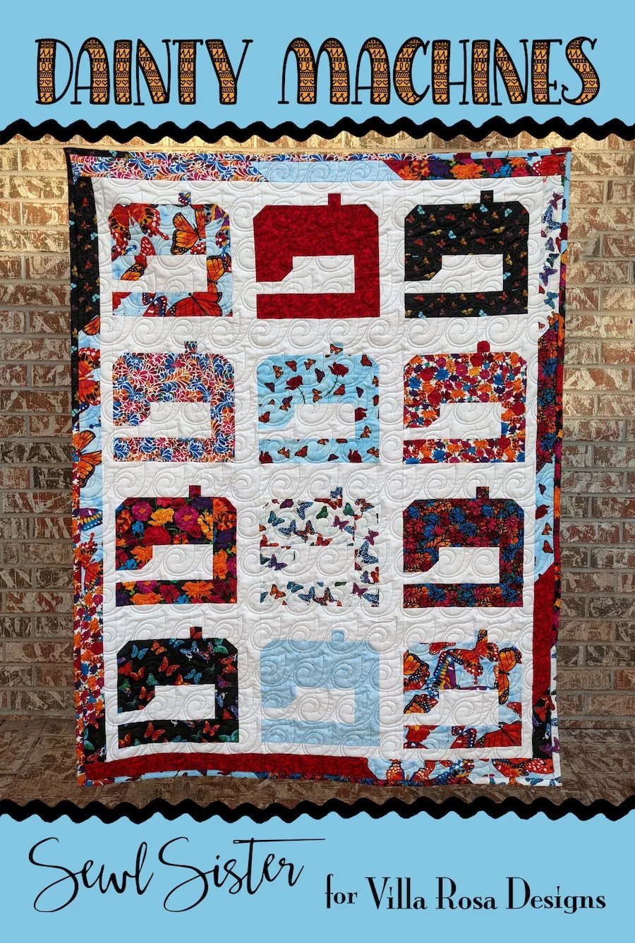 Villa Rosa - Dainty Machines Quilt Pattern