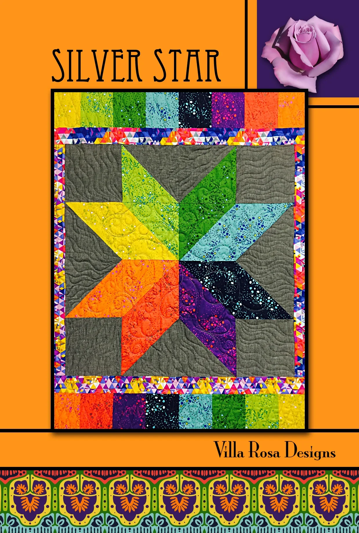 Villa Rosa - “Silver Star” Quilt Pattern Card