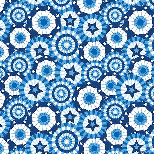 Benartex Celebrate the USA Collection - Celebration Banners (Blue)