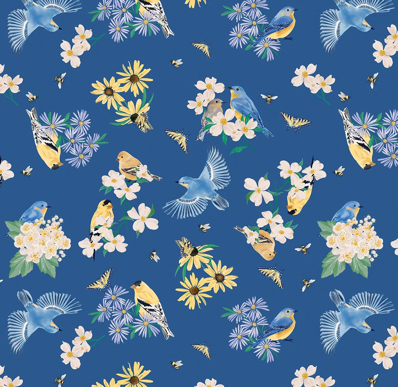 Benartex - Missouri Birds Blue (AMOSH 2026)