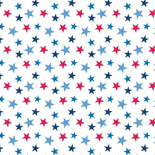 Benartex Celebrate the USA Collection - Celebration Stars (White)