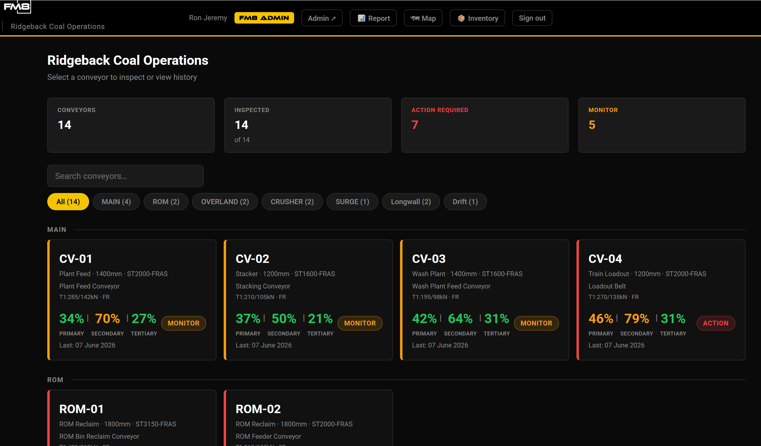 Conveyor Belt Cleaner Monitoring: Inside the FM8 Conveyor Cleaner Health App