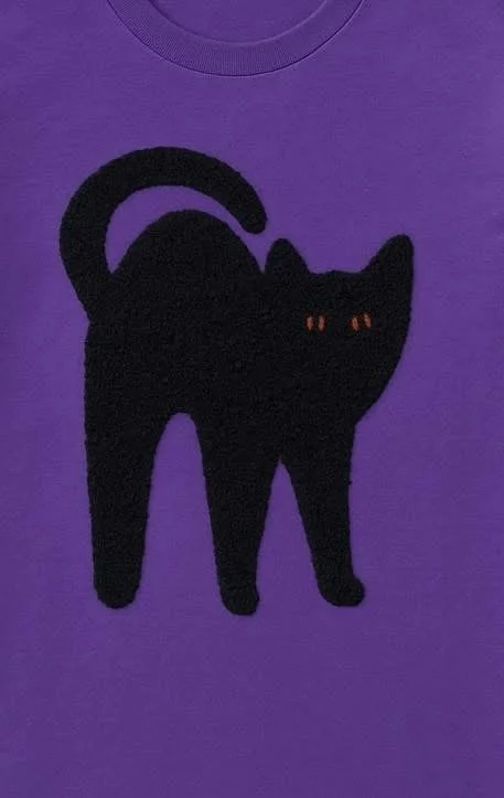 fluffy black cat sweatshirt $32