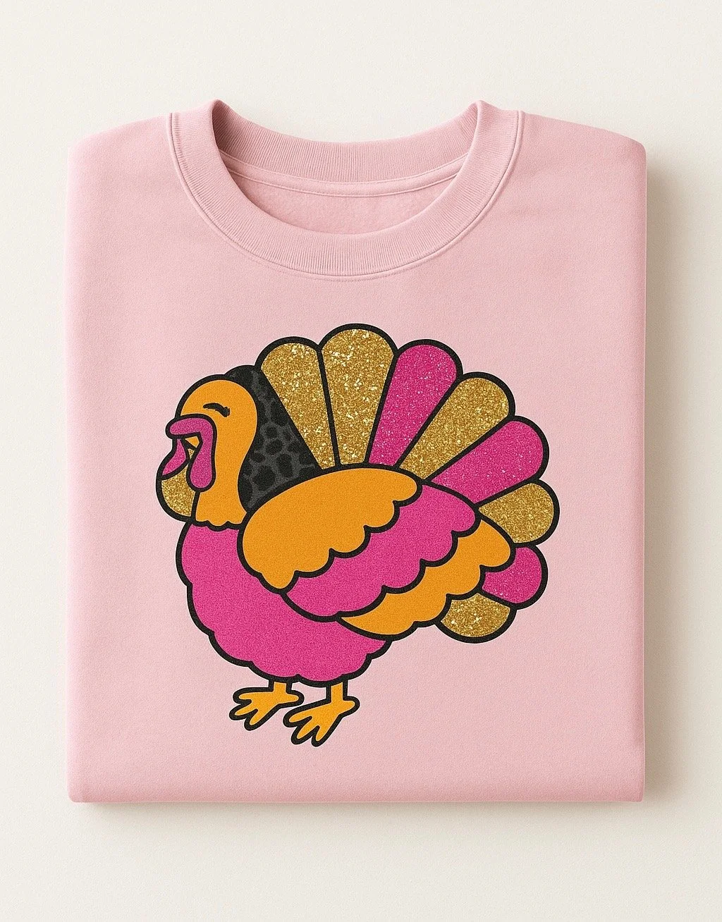 Chenille & Glitter Turkey - T-shirt $25 Sweatshirt $32