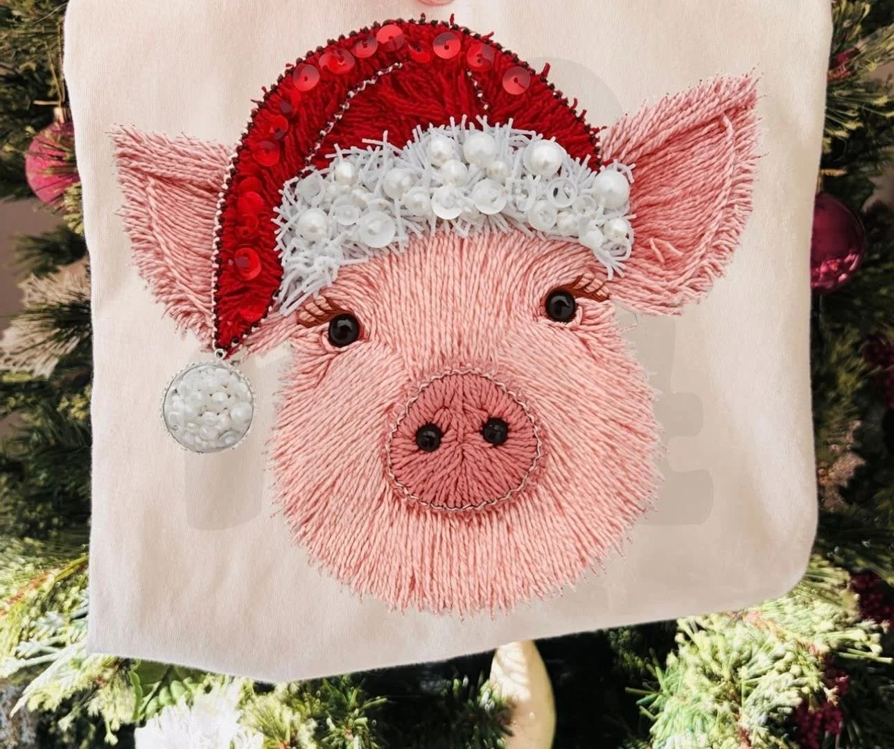 faux crochet adorable pig crew $25 T-shirt $20