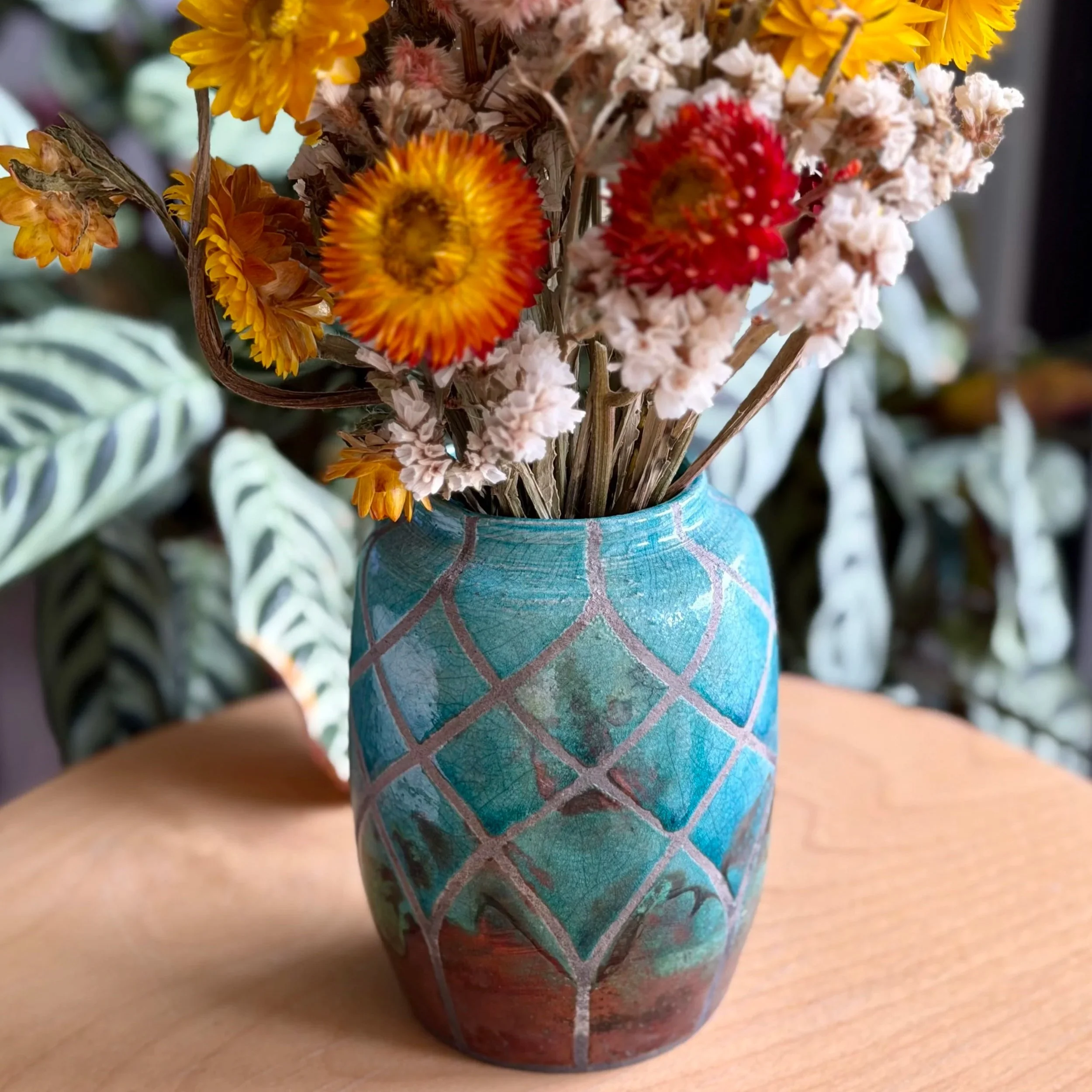 Turquoise raku