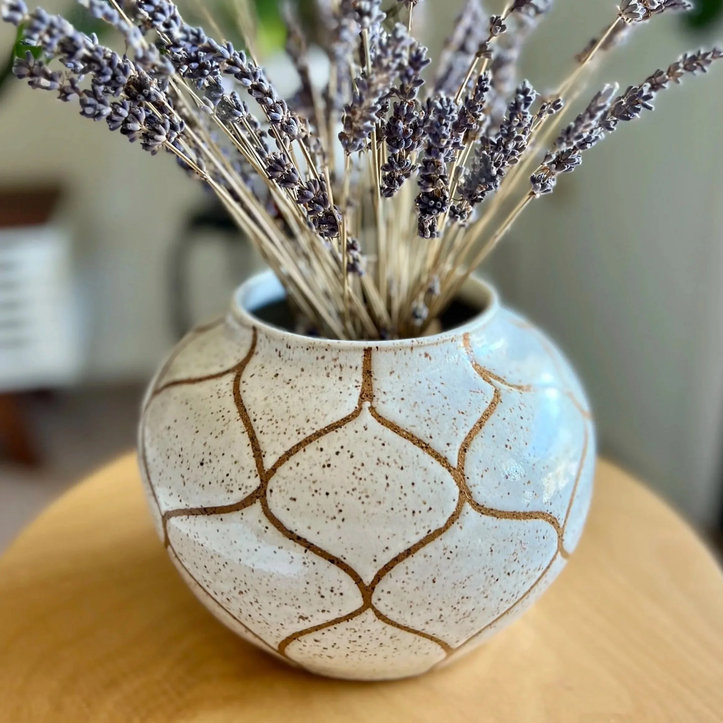 White wide vase