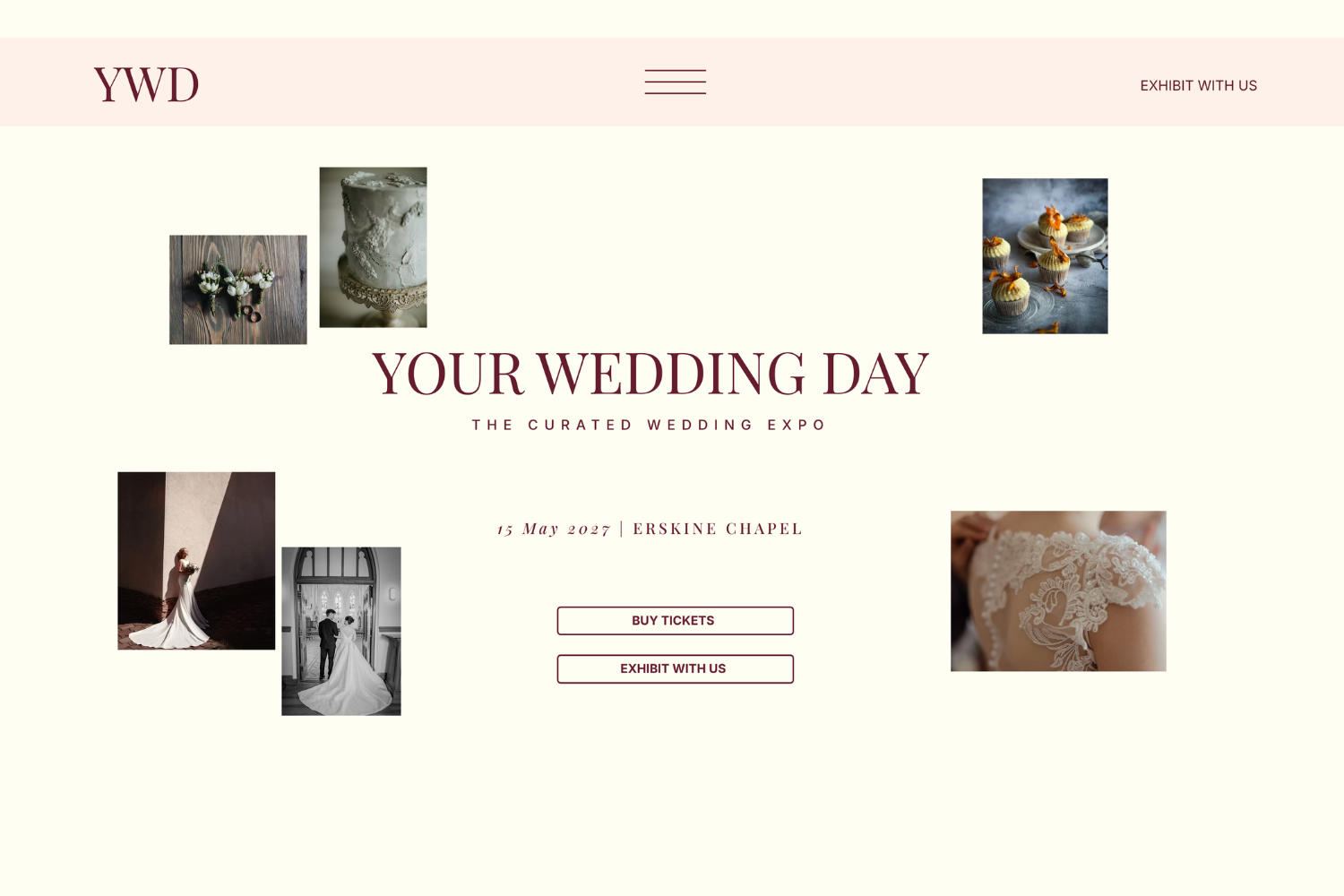 Your Wedding Day Expo landing page