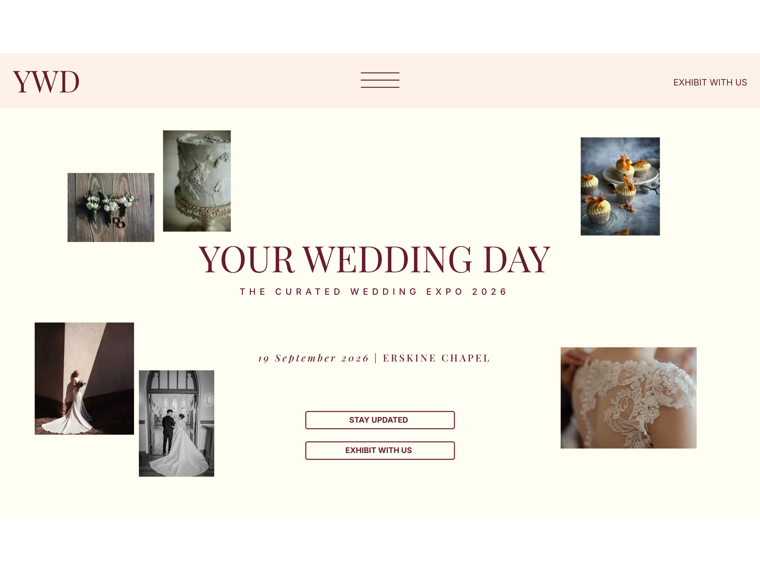 Your Wedding Day Expo landing page