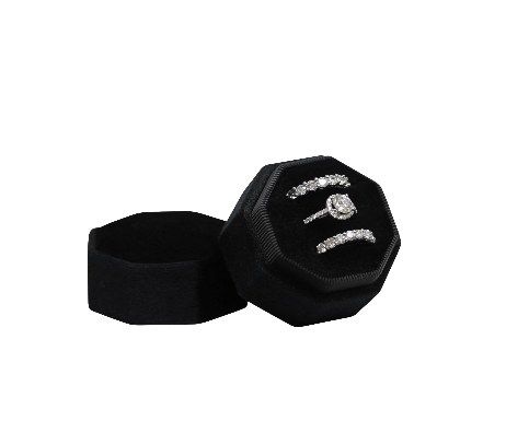 Black Velvet Ring Holder