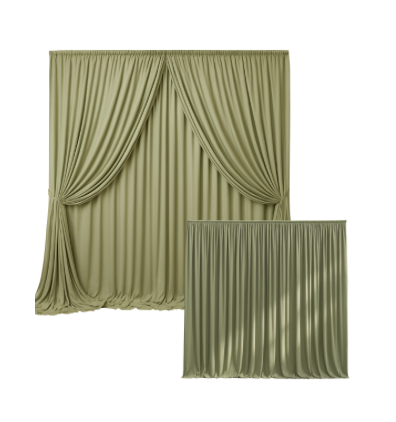 Sage Green Curtain Backdrop
