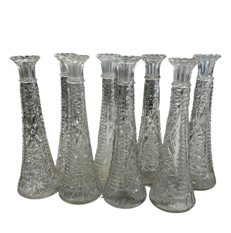 Clear Glass Bud Vases
