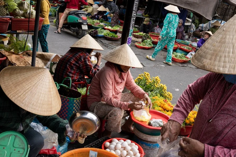 Taking photos in Hoi An Market
