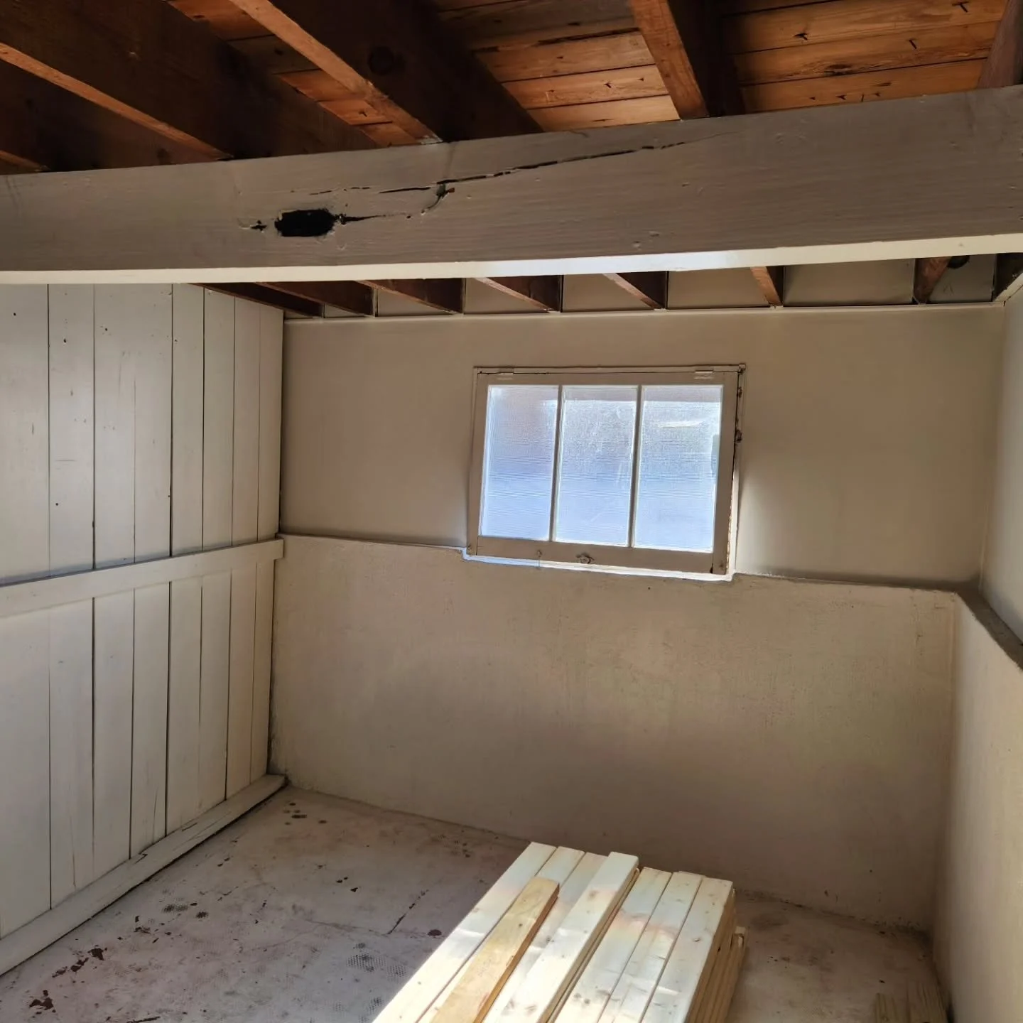 Before in basement of Oak Park House