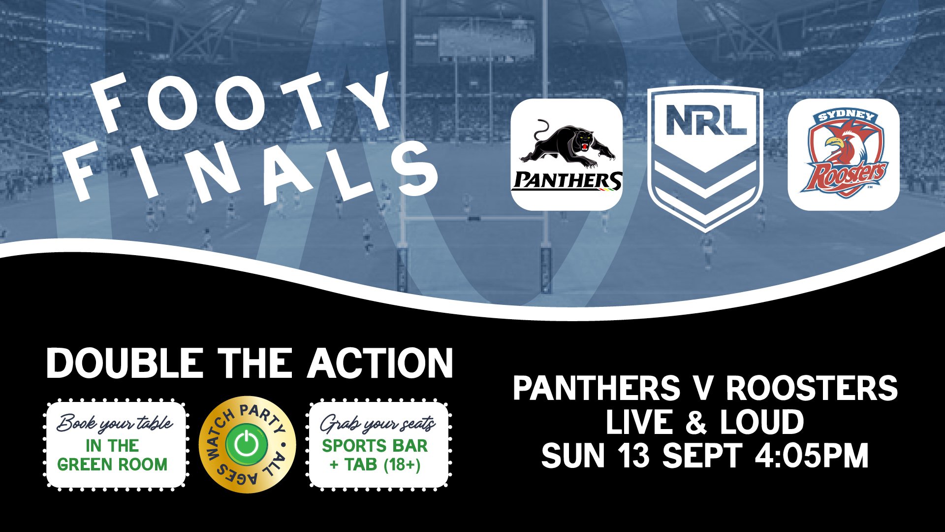 Panthers v Roosters Watch Party Live at The Willo