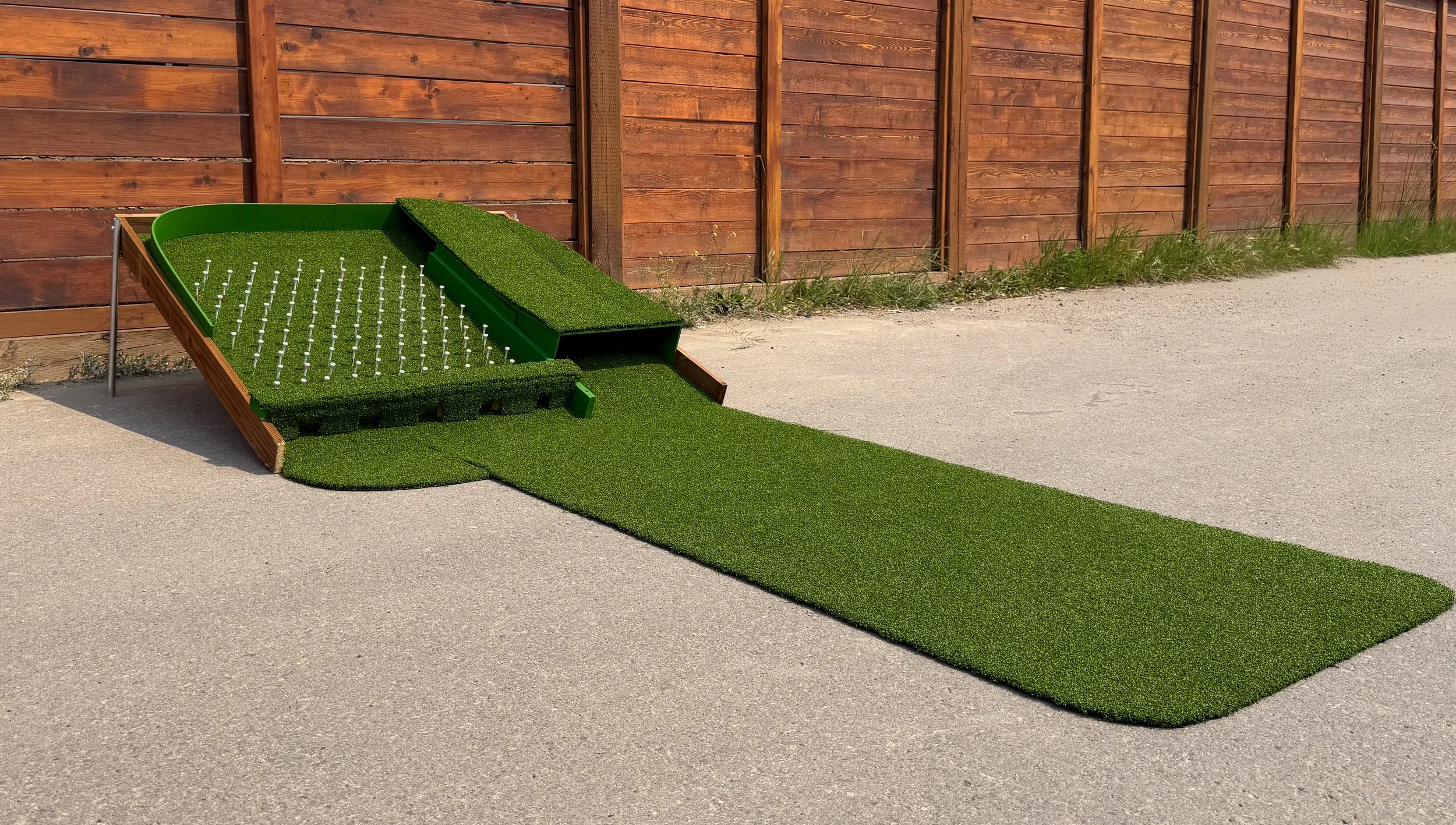 ParTee Box Golf Plinko golf game with putting lane for events and parties in Calgary