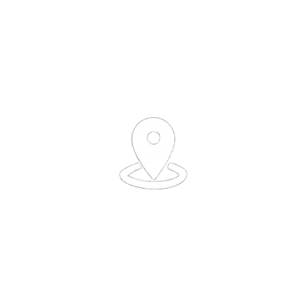 Icon of a location pin with a circular arrow around it, representing GPS or location tracking.