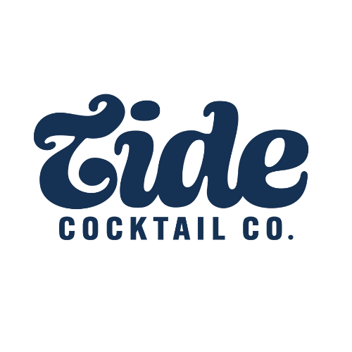 Logo for Tide Cocktail Co. with stylized text 'Tide' and 'Cocktail Co.' underneath.