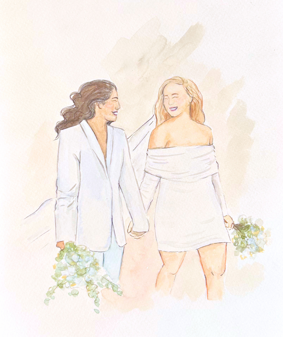 Custom Watercolour Artwork for Thank You Card