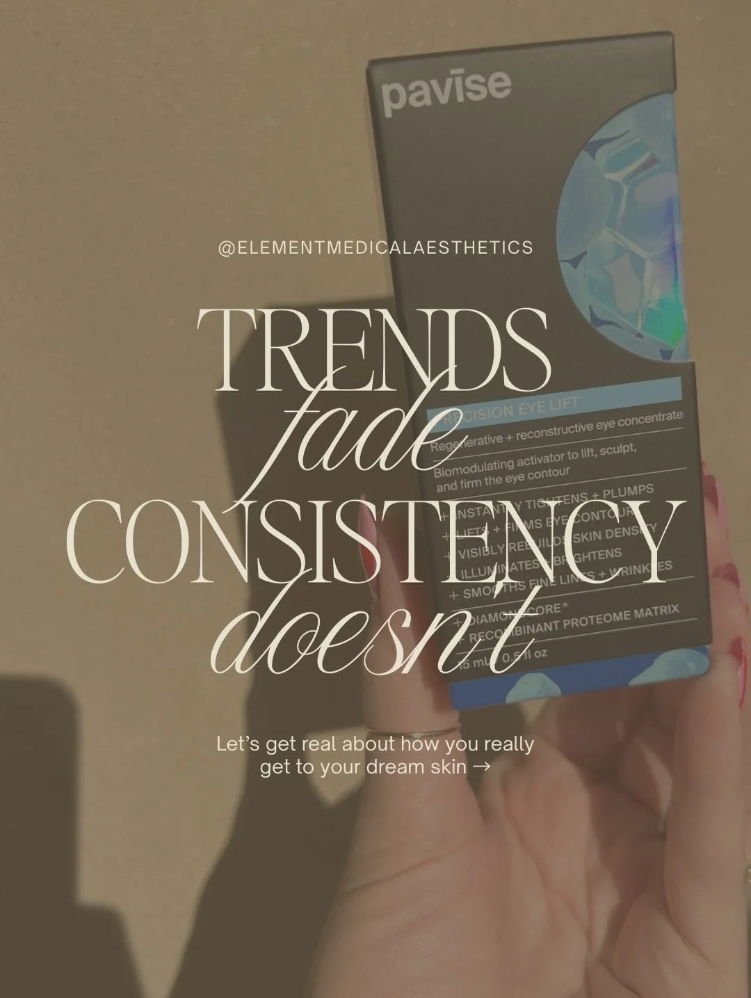 You don&rsquo;t get strong by lifting weights once, so don&rsquo;t expect to get results with one treatment or using your skincare inconsistently. 

It&rsquo;s more about the gradual build up of collagen and maintaining your results. If you want subt