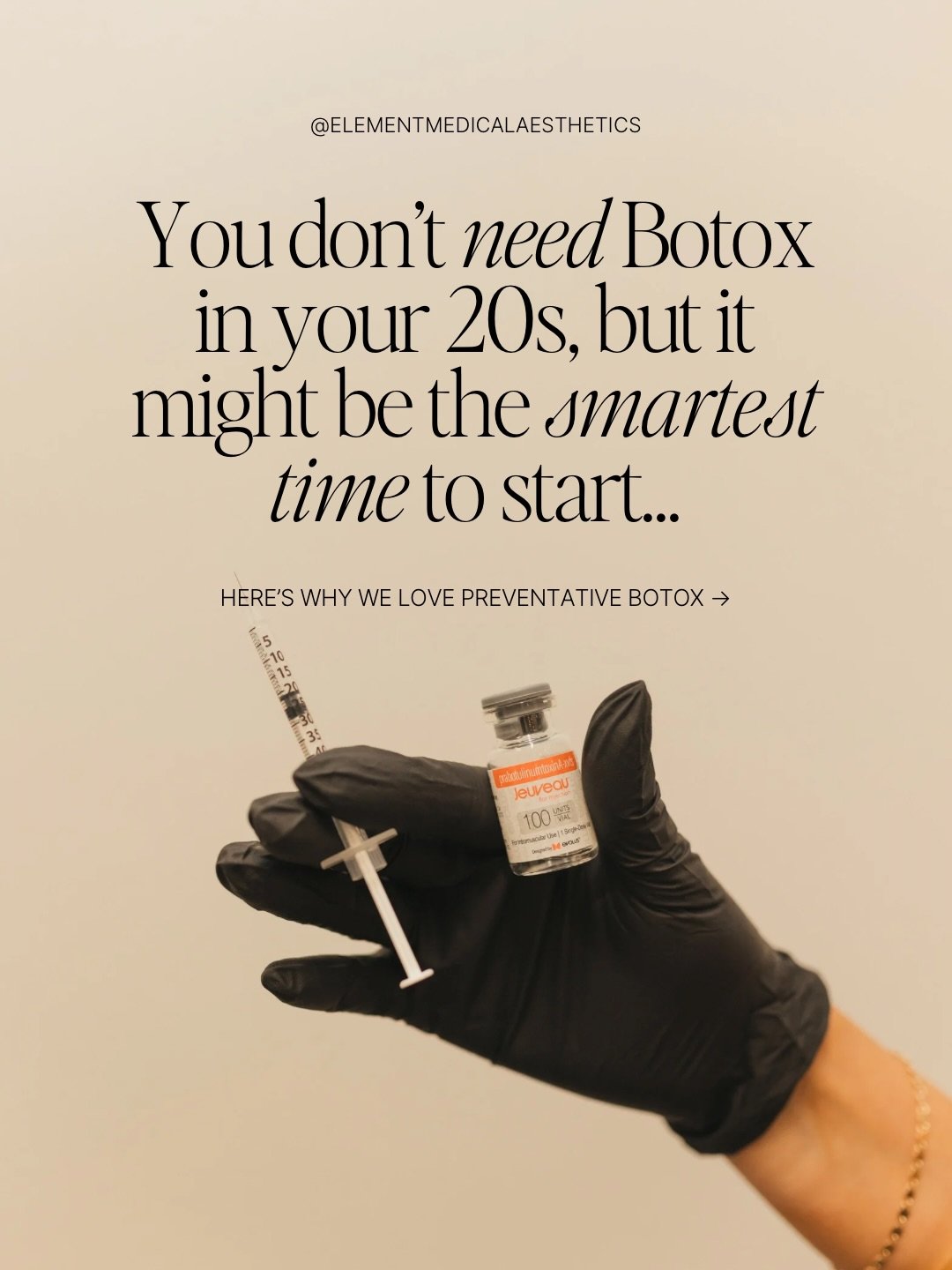When did you realize that it was time for tox? 

Neurotoxins relax the muscle to prevent repeated movement. The more expressive you are, the more likely you&rsquo;re noticing these lines appearing earlier on. But remember, not all wrinkles are treate
