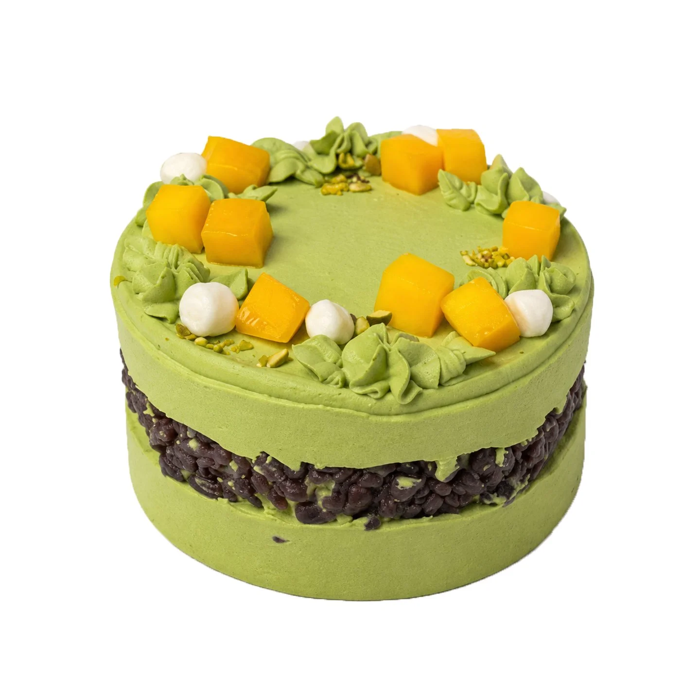 6" Matcha Garden  

Matcha cream, red bean & Japanese sponge.