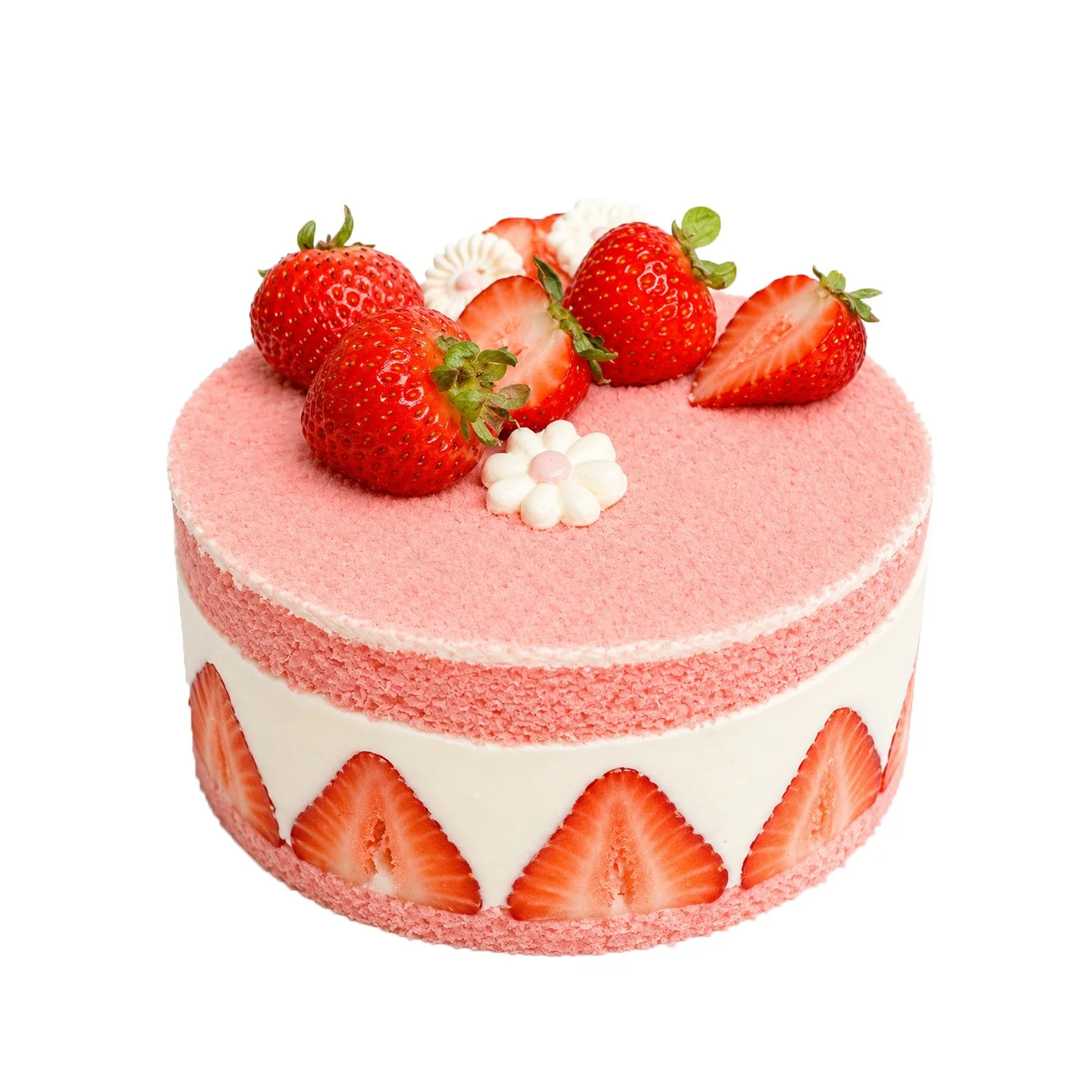 6" Strawberry Blossom 
 
Fresh strawberry cream cake with vanilla sponge.