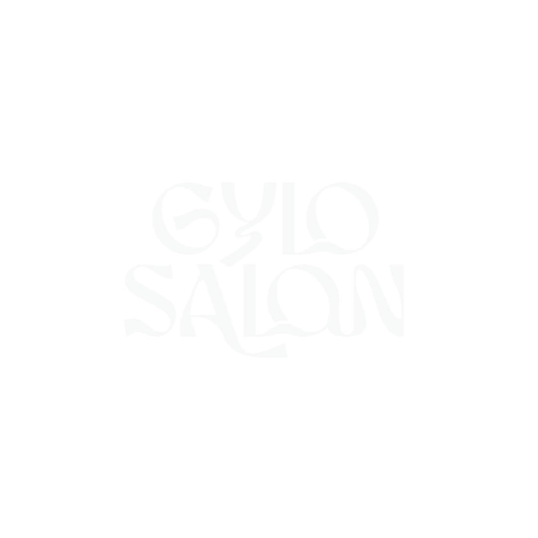 Black background with white stylized text that reads 'GYO SALON'.