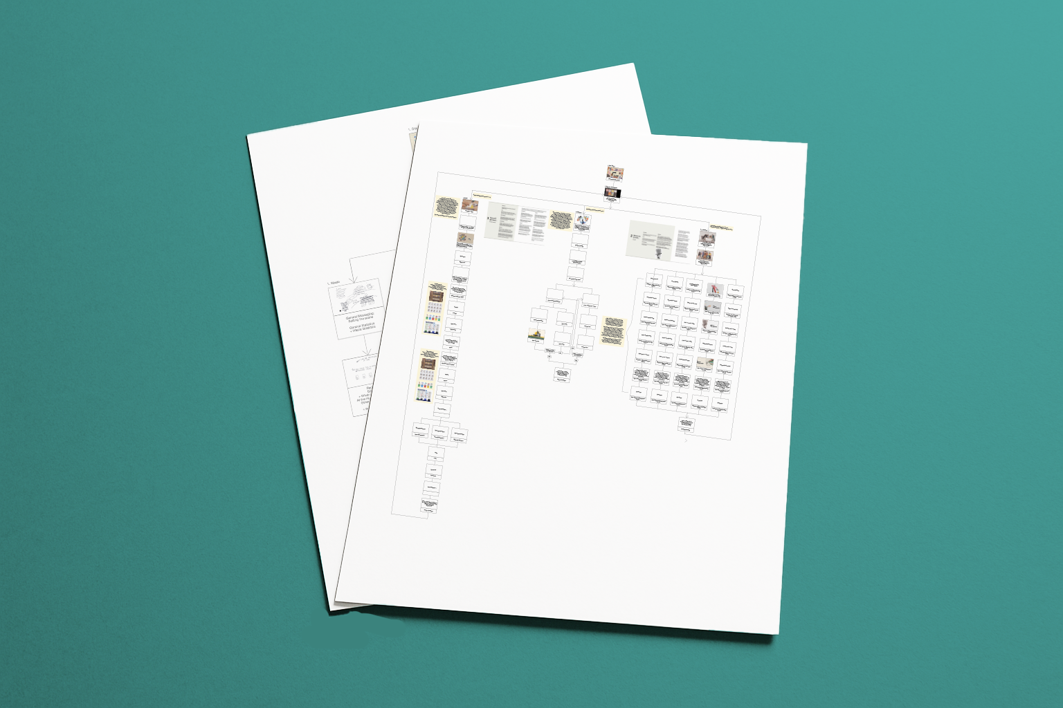 Minimalist Paper Composition on Gray Surface.png