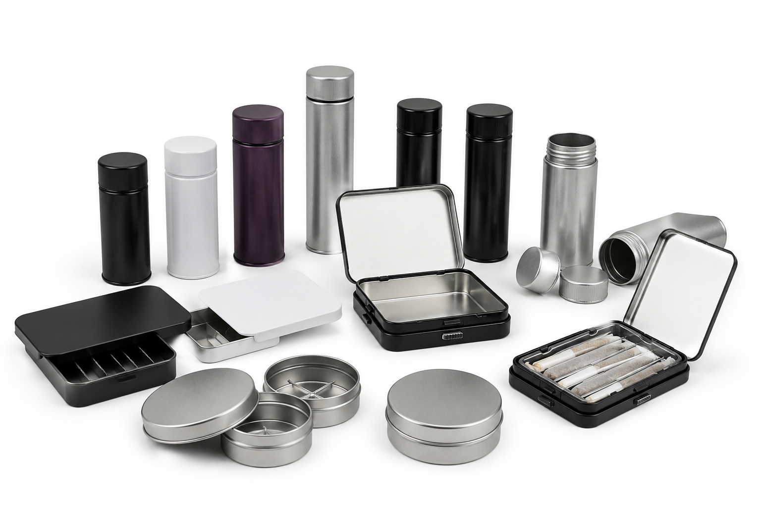 Custom child-resistant tin packaging styles from Jinko tin
