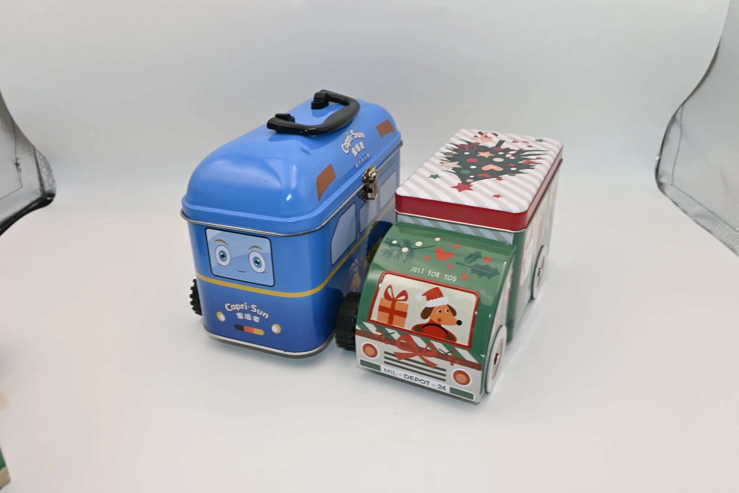 decorative holiday tins