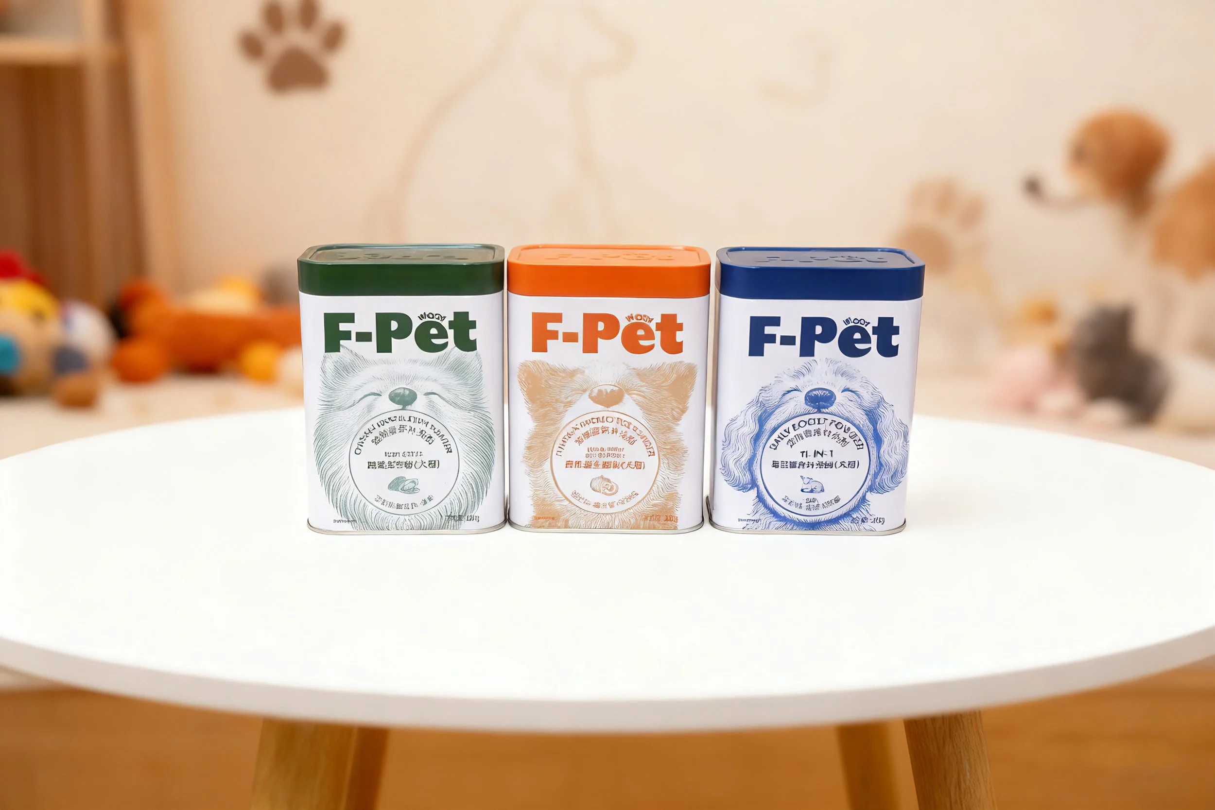 F-Pet pet food  tins