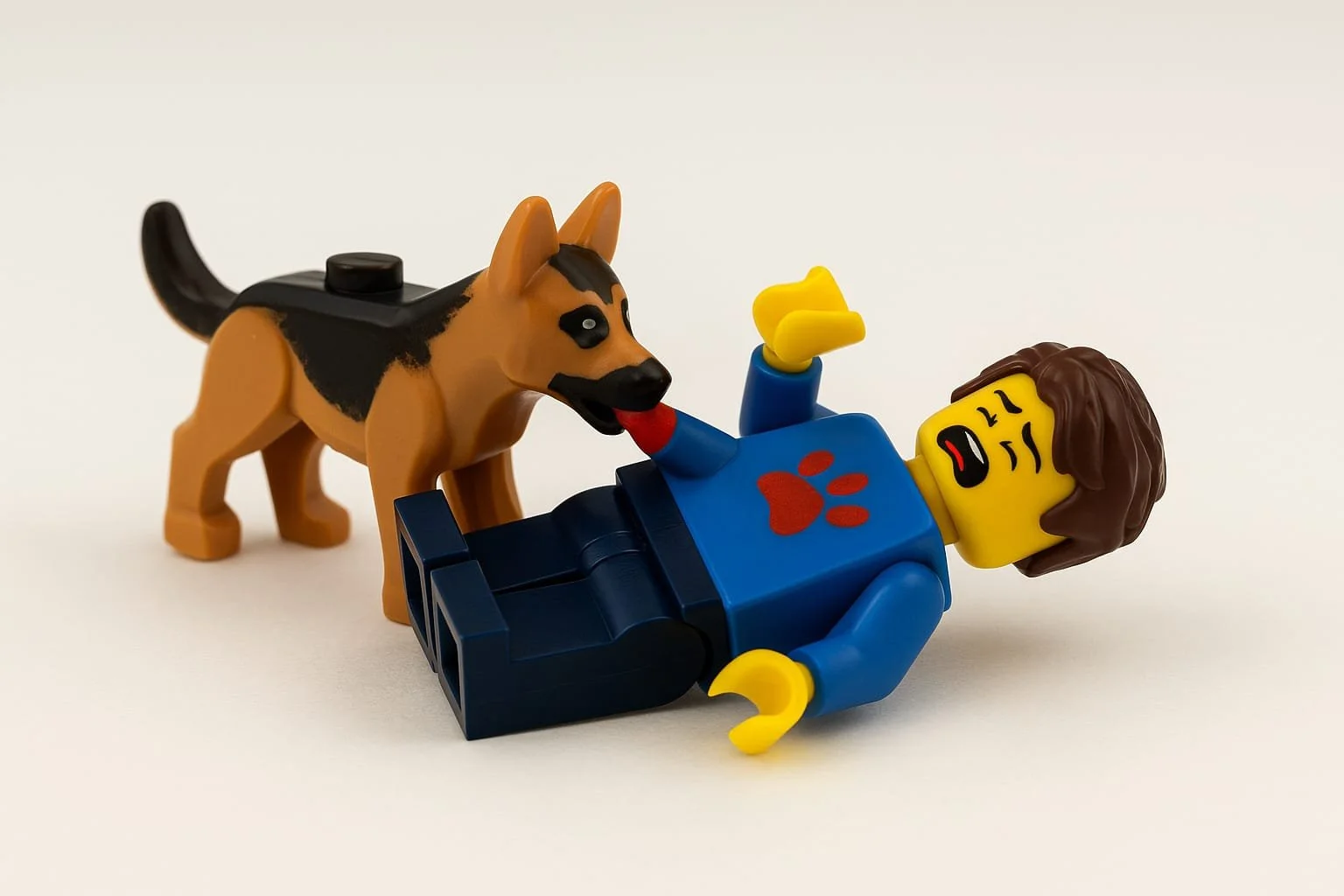 Creative illustration of a dog bite incident used to represent California animal attack and premises liability claims.