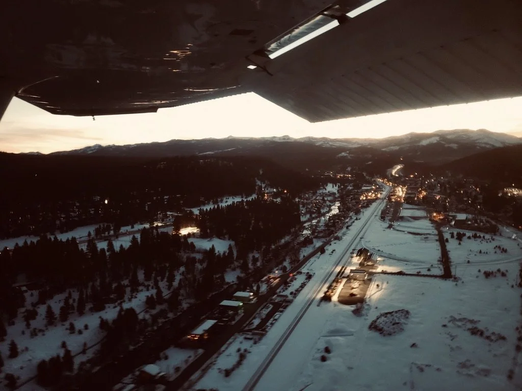 Truckee, California, as seen from an airplane