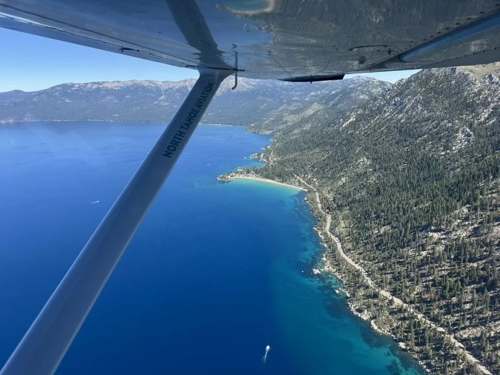 Sand Harbor State Park seen from a Lake Tahoe Aerial Tour by North Tahoe Aviation. 