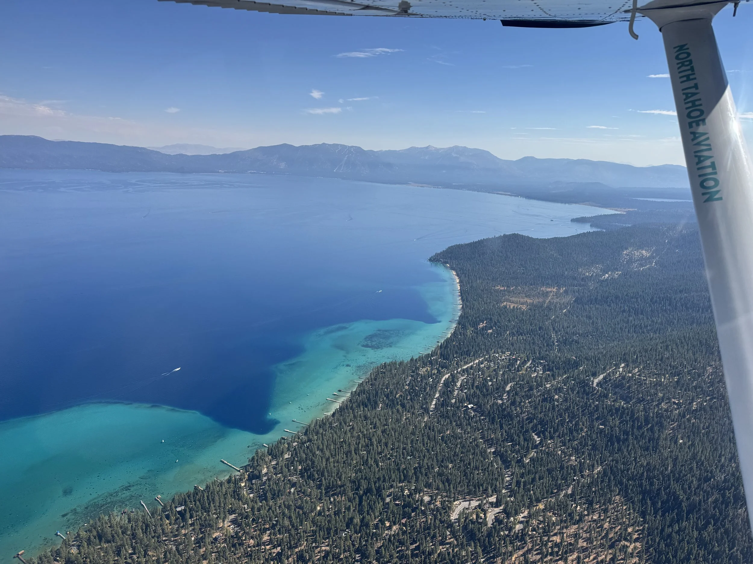 North Tahoe Aviation scenic flight over Lake Tahoe.