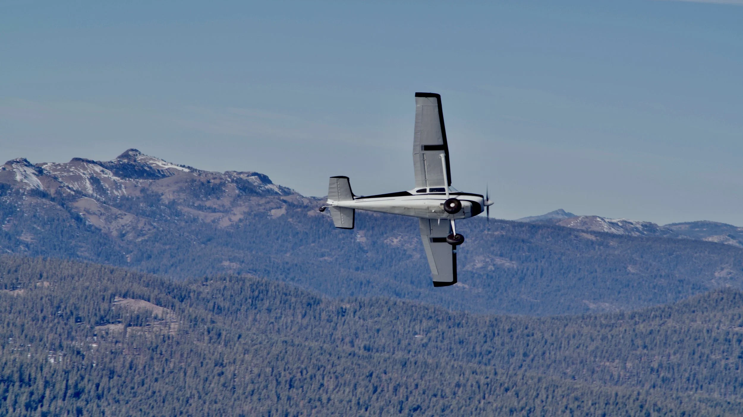 North Tahoe Aviation's Cessna 180 over Lake Tahoe