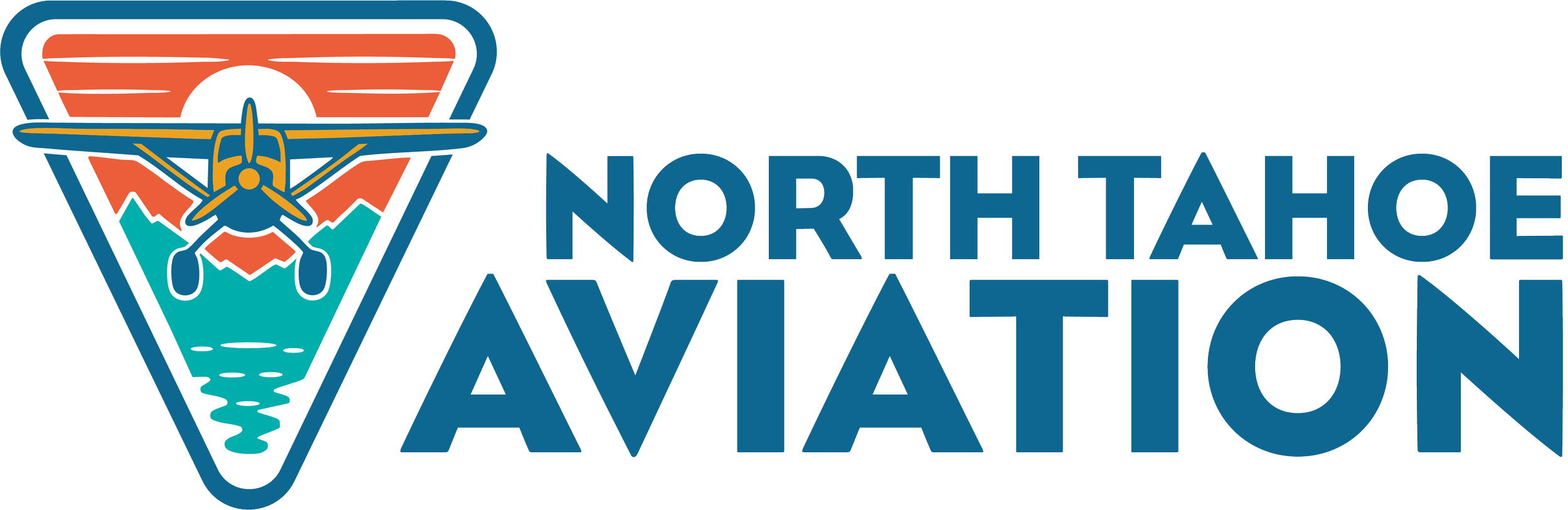 North Tahoe Aviation logo featuring an airplane over a mountain and lake silhouette.