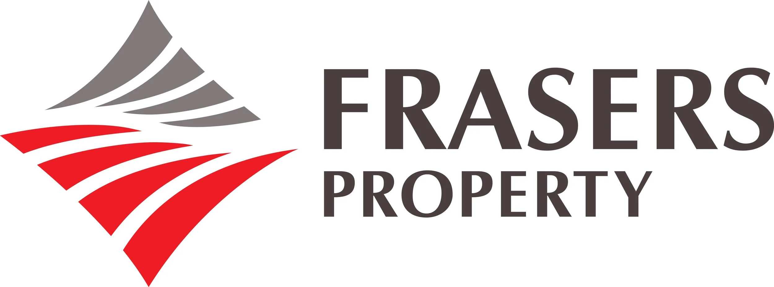 Logo of Erasers Property featuring stylized gray and red lines to the left of the company name in black text.