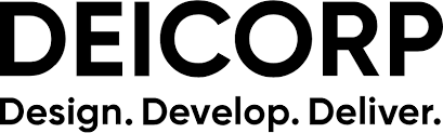 The DEICORP logo with the tagline 'Design. Develop. Deliver.'
