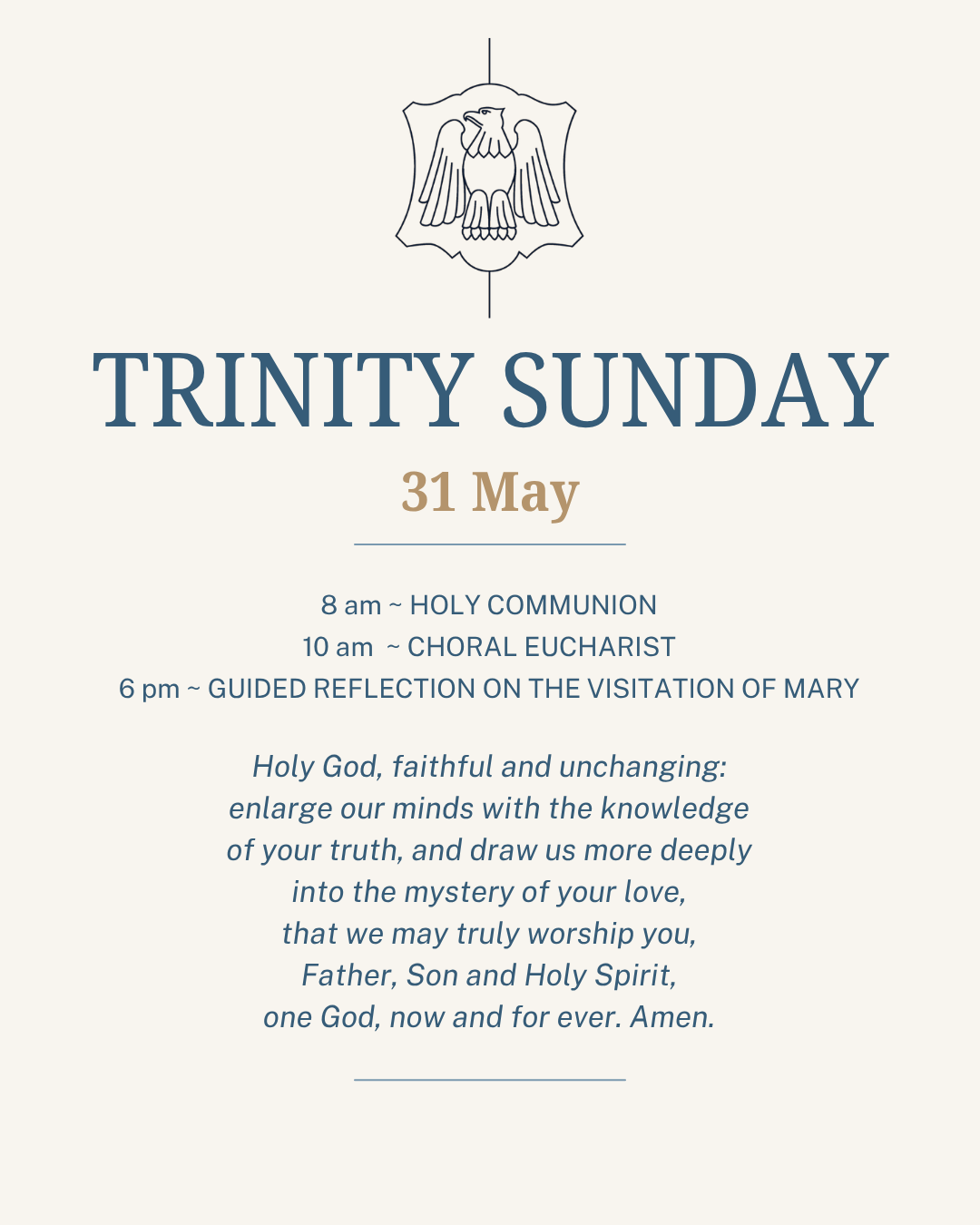 Trinity Sunday Message Trinity Sunday — St John's Camberwell