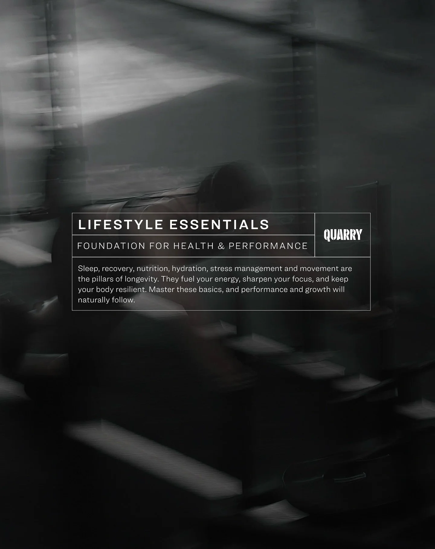 Lifestyle Essentials = Sustainable Performance&nbsp;⚡️
Strength doesn&rsquo;t just come from lifting weights.

It&rsquo;s built through the daily habits that fuel your body and mind: sleep, recovery, nutrition, hydration, and movement.

Master the es