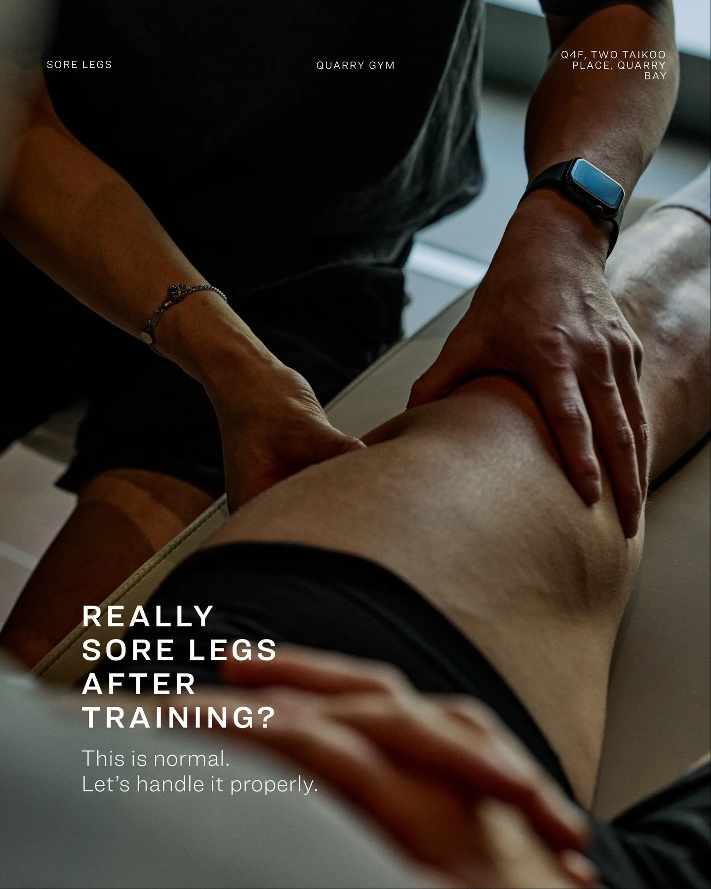 Really sore after leg day?

That&rsquo;s likely DOMS, not an injury.

Soreness is normal &mdash; how you manage it makes the difference.

If you&rsquo;re not sure how to structure your training or recovery, our Personal Training programs do it for yo